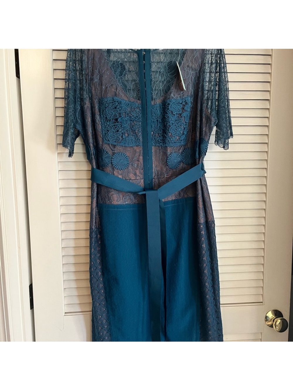 NWT Anthropologie Byron Lars Carissima Sheath Dress – Turquoise – 18W - Picture 4 of 5